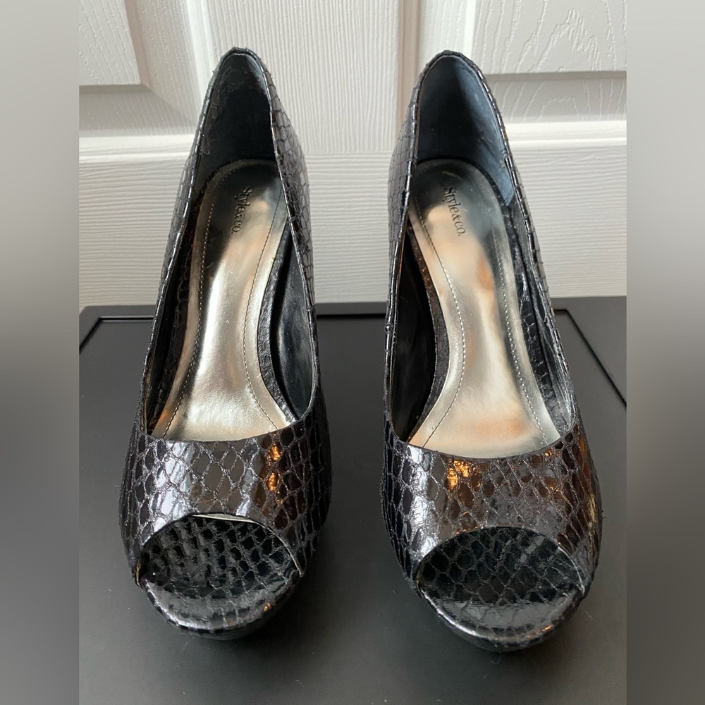 Style & Co Platform Peep Toe Heels